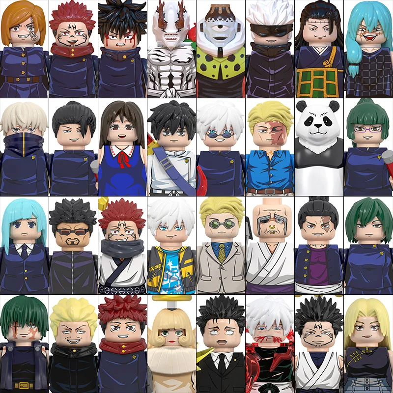 Jujutsu Kaisen Bleach Itadori Yuji Gojo Satoru Ryomen Sukuna Building Blocks Mini Action Figure Accessories Christmas Gifts