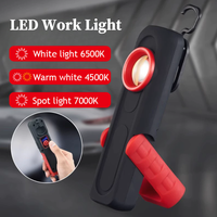 LED Rechargeable Work Light Camping Flashlight Inspection Lamp Magnetic with Hook Torch Emergency Light Garage Mechanic Lamp