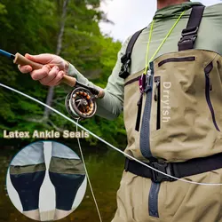 Zippered Waterproof Wader Without Boots Fisherman Clothing for Hot Weather Protective Against Saltwater Freshwater Surf Fishing