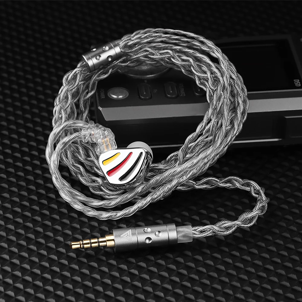 New QKZ T7 336 Core Silver-Plated Earphone Upgrade Cable 3.5MM Plug 2Pin Connector HiFi Stereo 4-Strand Upgrade Headset Wire