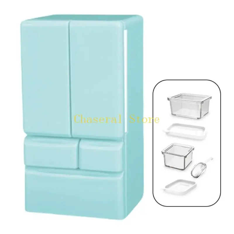 Kulkas Miniatur Ramah Anak E7CE untuk Game Roleplaying Dollhouses Display Accessory