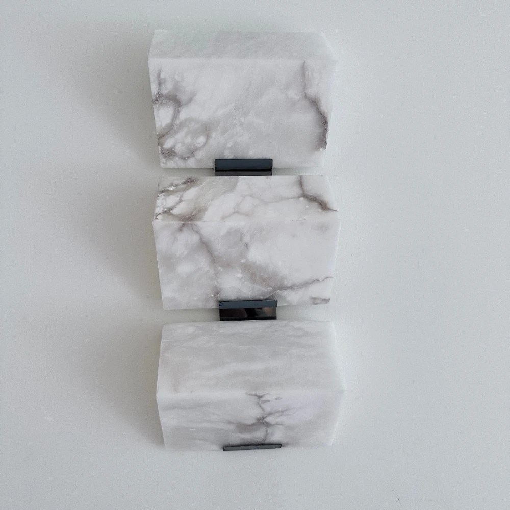 Modern Natural Marble Wall Light Creative Bedroom Bedside Hotel Corridor Corridor Simple Living Room Background LED Wall Light
