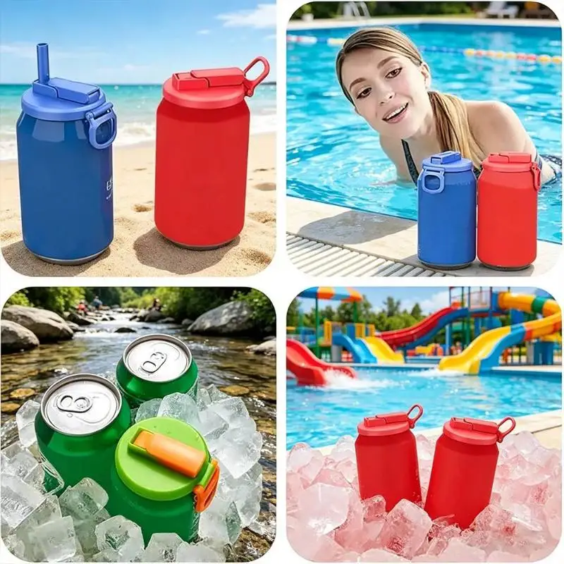 Reusable Soft Drink Can Lid. Soda Drink Can Lid Can Be Used For Beverages, Juices, And Soft Drinks, And Comes With A Straw