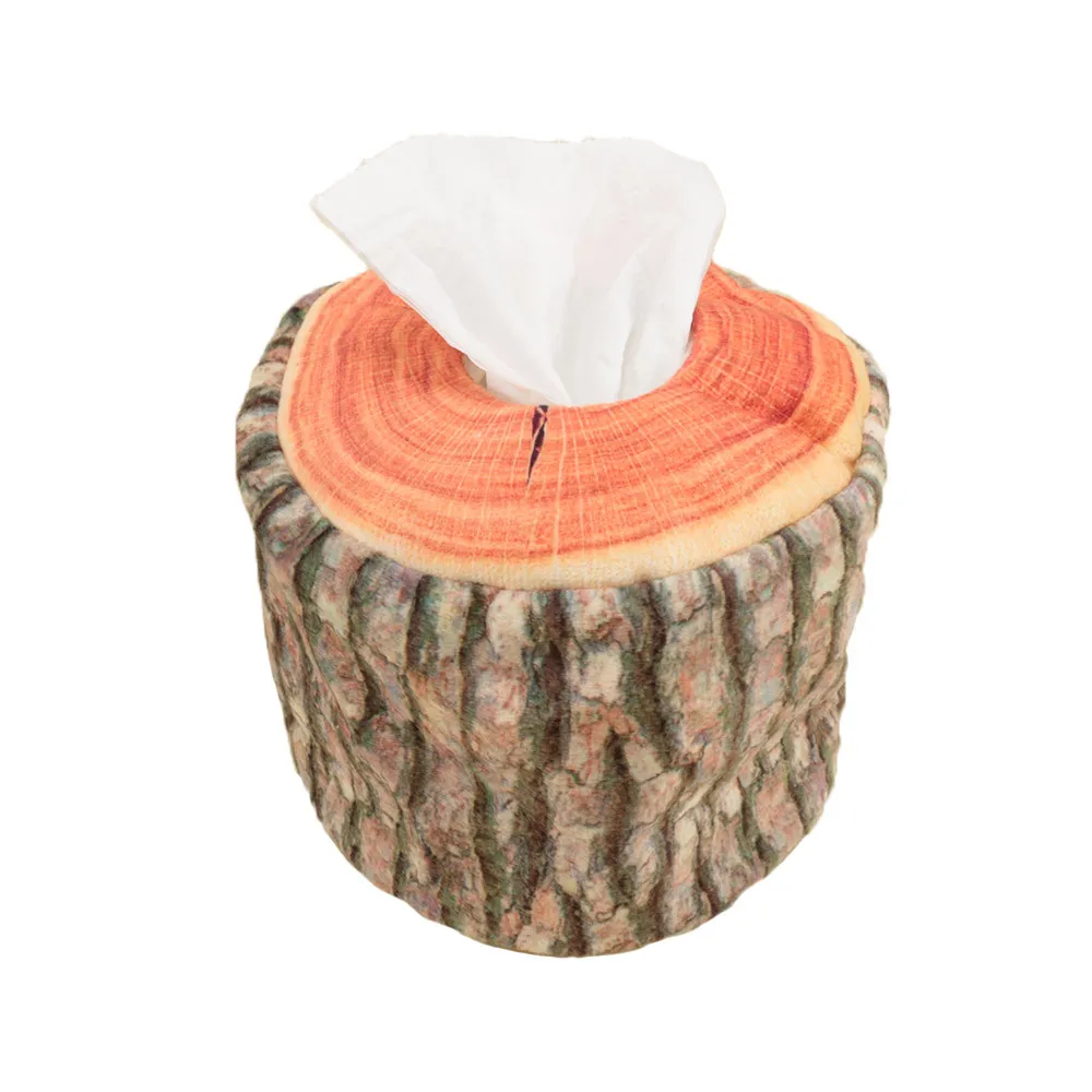 Creative log tissue box simulation wood paper roll tree tissue tube