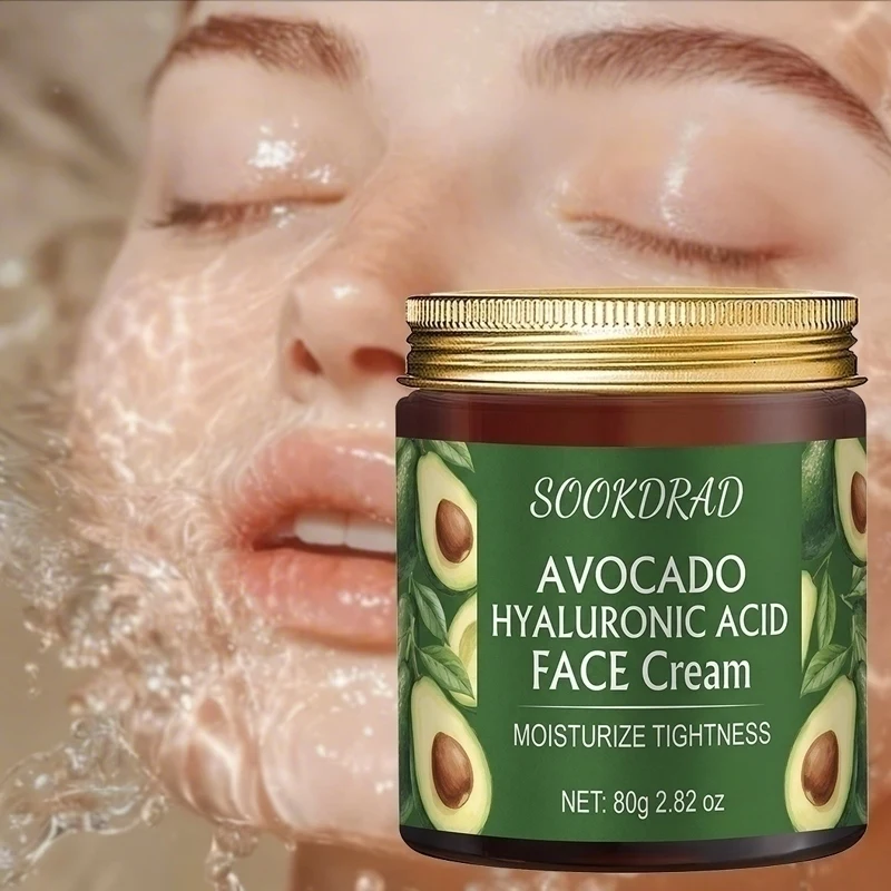 Avocado Hyaluronic Acid Face Cream, Moisturize Tightness, 80g, Fresh Daily Care for Face