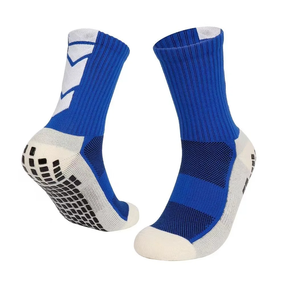 4 Pairs Men's adhesive non slip sports socks arrow football socks sweat wicking breathable towel bottom training socks