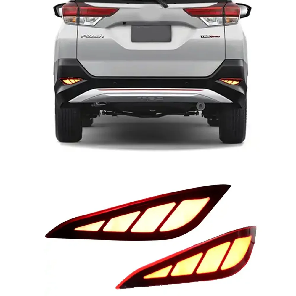 For Toyota Rush 2018 2019 Reflector Multi-functions Rear Tail Light LED Rear Bumper Light Auto Brake Light
