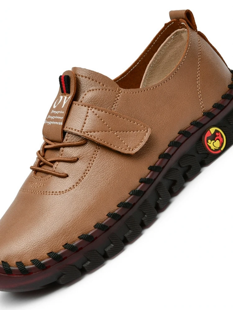 

Мягкие боты ручной работы из коровьей сухожилии на плоской подошве, повседневные женские весенне-летние новые кожаные лоскутные боты в стиле пэчворк Busin Casual oes