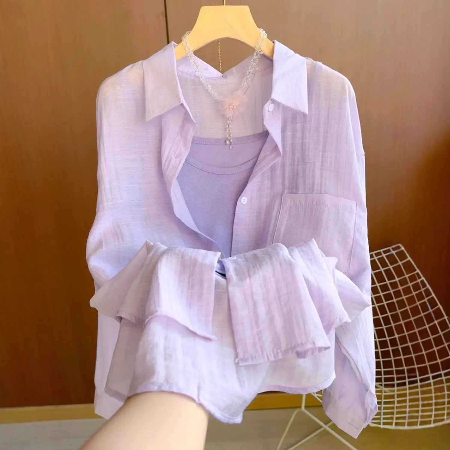 Purple single shirt