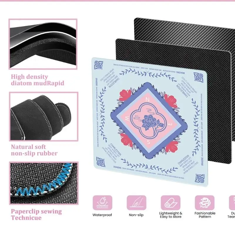 

652F Premium Mahjong Playing Surfaces Combining AntiSlip Grip And Gentle Touches Fabric Compacts Storage