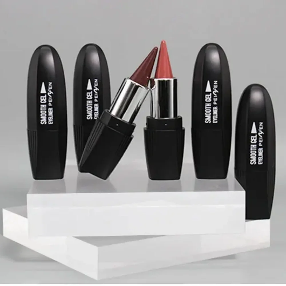 Matte Tapered Velvet Eyeliner Stick Brown Purple Easy To Wear Waterproof Eye Liner Gel Matte Quick Drying Eyeshadow Eyeliner Pen