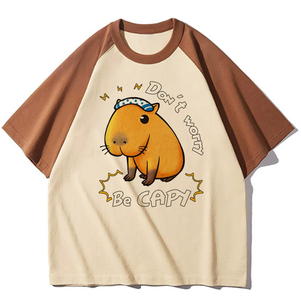 Capibara tshirt women athleisure t-shirts female y2k anime designer clothes