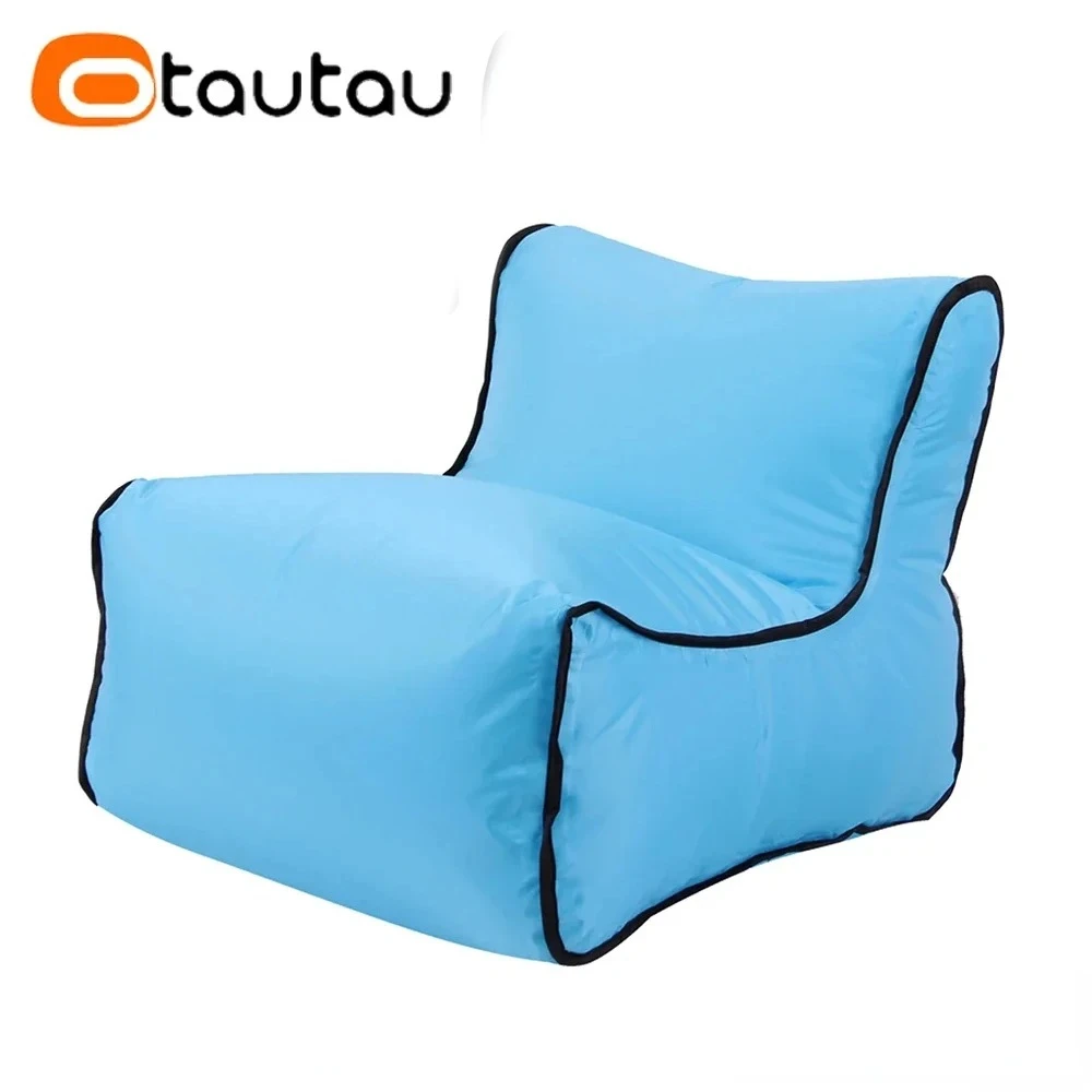 OTAUTAU Small Portable Inflatable Chair Outdoor Camping Ottoman Stool Beach Pool Floats Lounger Sofa Furniture Adults Kids SF108