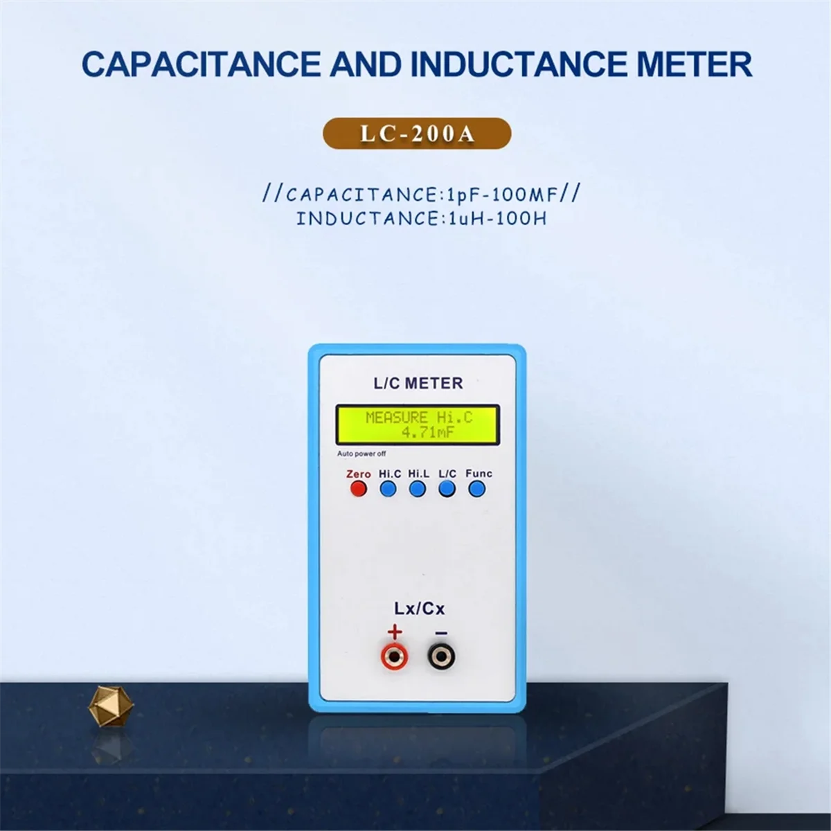 

A74Z LC-200A Высокоточный измеритель емкости и индуктивности с цифровым дисплеем LC Meter 1pF-100mF 1uH-100H