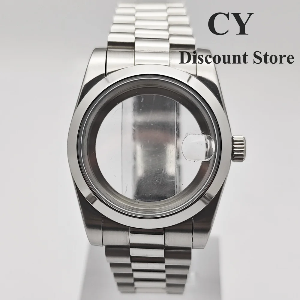 RICHUS NH35 حافظة 36 مللي متر/39 مللي متر فضية حافظة ساعة من الفولاذ المقاوم للصدأ تناسب NH35 NH36 ETA2824 2836 Miyota82-DG ساعة يد تعمل بالحركة اكسسوارات #3