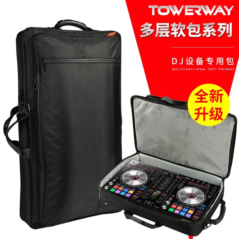 Imagem -03 - Audio Equipment Carry Case Hard Protector Bolsa Double Decker dj Backpack Organizador de Armazenamento à Prova Dágua Travel Gear Bag dj