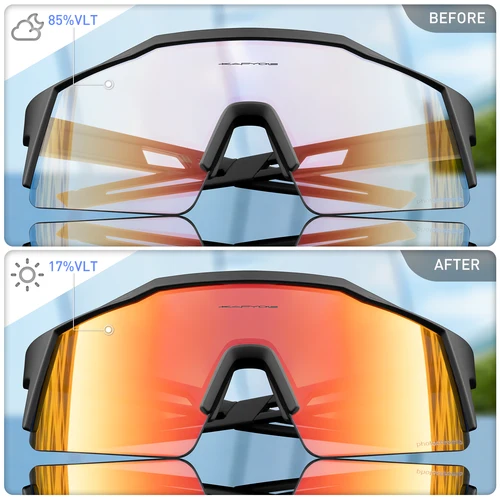 Kapvoe-gafas de sol fotocromáticas para ciclismo, lentes para bicicleta de montaña, deportes al aire libre, correr, UV400