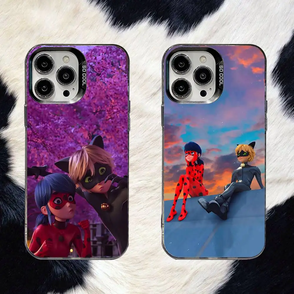 

Seven-Spotted L-Ladybugs Phone Case For iPhone 16,15,14,13,12,11,8,7,Pro,Max,Plus,Mini,XS,SE Anti Fall Black Matte Hard