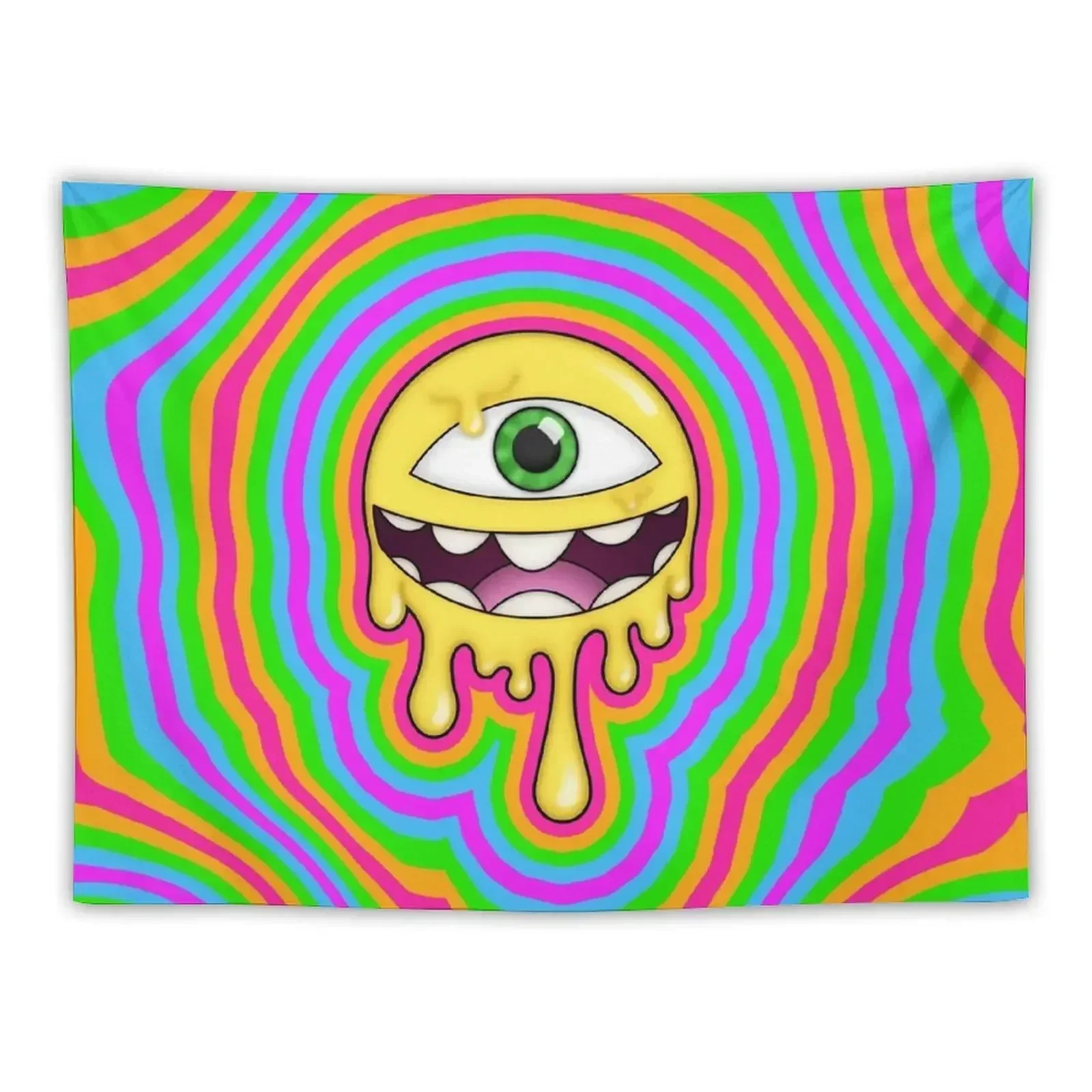 Drippy Round Cyclops Tapestry Mushroom Bedroom Decor Aesthetic Wall Coverings Decoration Pictures Room Wall Tapestry