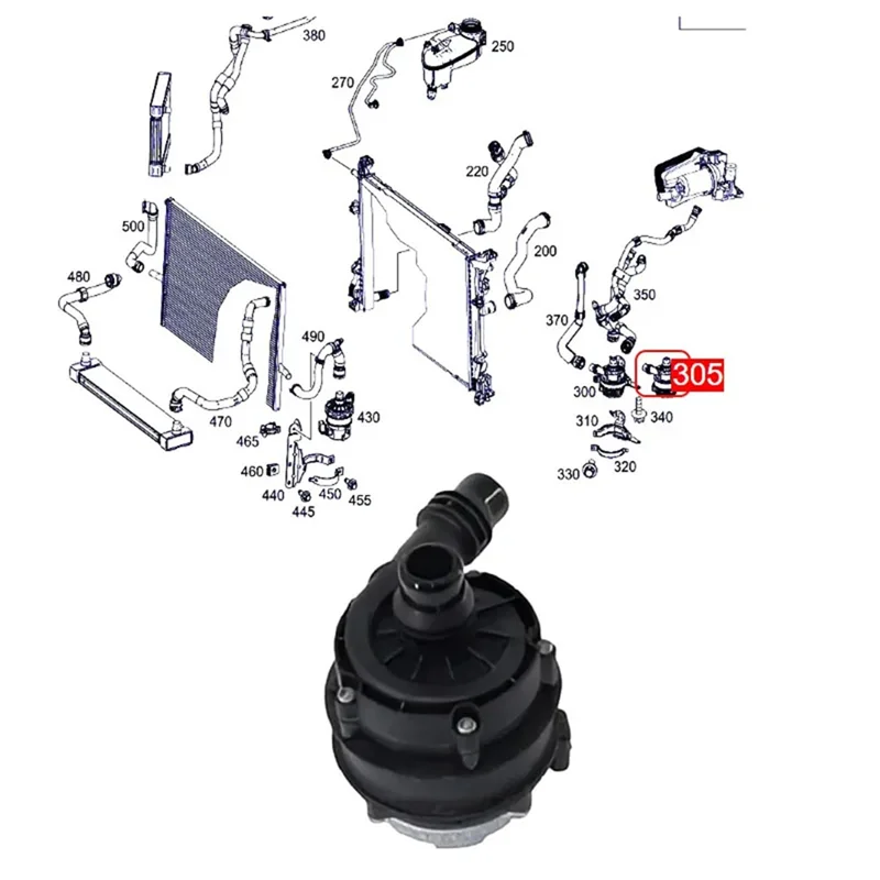 

Ingenious-A0005002686 0392024050 Automotive Parts Engine Electric Water Pump For Mercedes Benz W205 S205 X156 R172 W222