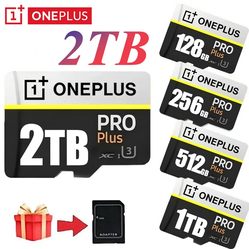 OnePlus 2TB MAX-Speed V30 A2 4K SD-Karte 512GB 256GB Speicherkarte 1TB Micro TF SD-Adapter für Smartphone/Tablet/PC Kreuzkompatibel