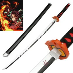 104cm Kimetsu no Yaiba Cosplay God of Fire Anime Bamboo Assembled Sword 41inch Kamado Tanjirou Demon Slayer Katana Model