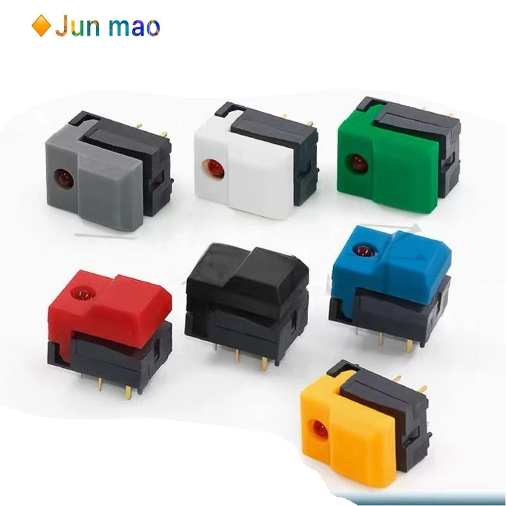 

1 шт., высококачественный переключатель сброса PB86-A1 со светодиодной подсветкой, 3 В, сенсорная кнопка давления