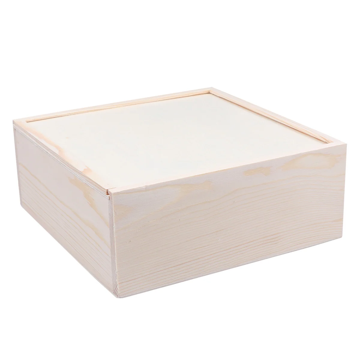 

1Pc 196x196x76cm Wooden Gift Box with Push Cover Simple Square Jewelry Gift Case Bracelet Storage Box Gift Holder for Birthda