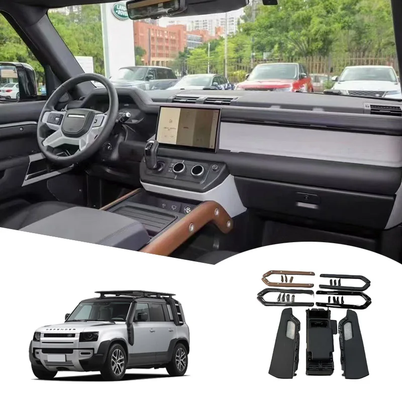 Gear Box Center Console Trim Cover Set Car Accessories  Interior Accessory for Land rover defender