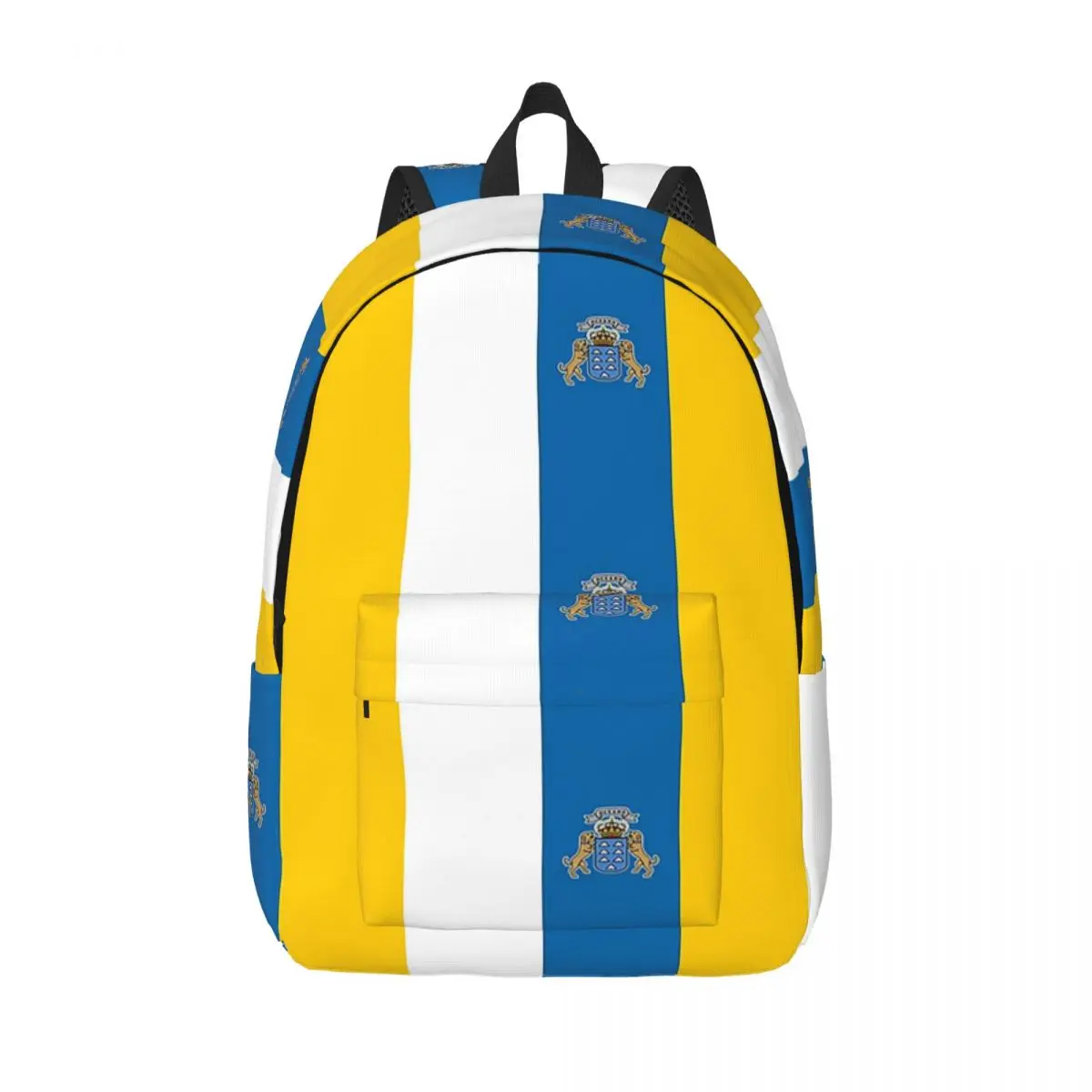 Spain Flag Oceano Canary Islands Student Backpack School Bag Hiking Travel Daypack for Men Women Bookbag Shoulder Bags