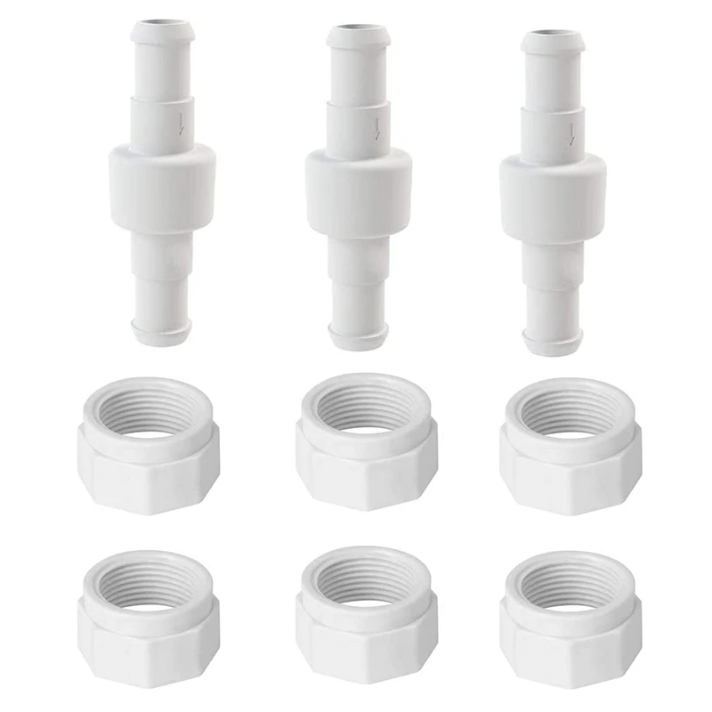 

Pool Cleaner Hose Swivel D20 and Hose Nut D15 Kit Replace for Zodiac Polaris 280 180 380 3900 Pool Cleaner (9 Pack)