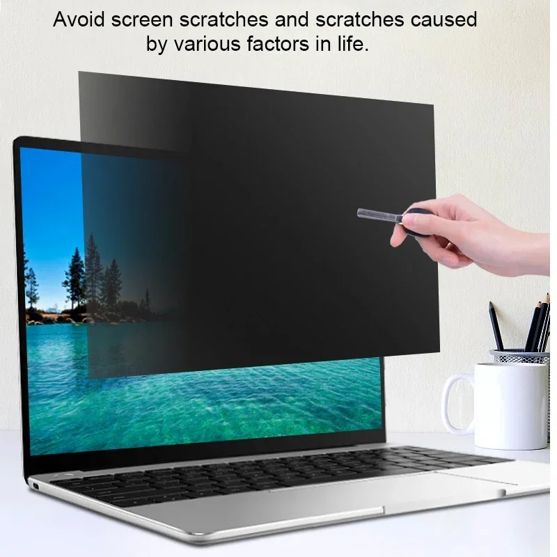 واقي شاشة مرشح الخصوصية بالحجم العالمي لأجهزة الكمبيوتر المحمول 12.5 13 14 15.6 17 بوصة كمبيوتر محمول مضاد للتجسس فيلم مضاد للنظر