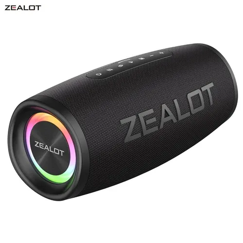 ZEALOT S56 블루투스 스피커, 40W 출력 전원, 우수한 베이스 성능, IPX6 방수, 야외 캠핑 