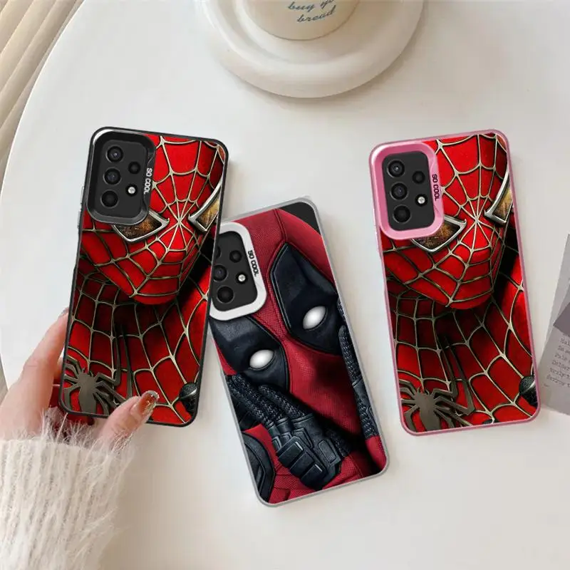 Marvel Spider-Man Deadpool phone cases for Samsung Galaxy A34 A23 A15 4G A35 A52 A54 5G A32 A13 A55 A33 funda Back Shell Cover