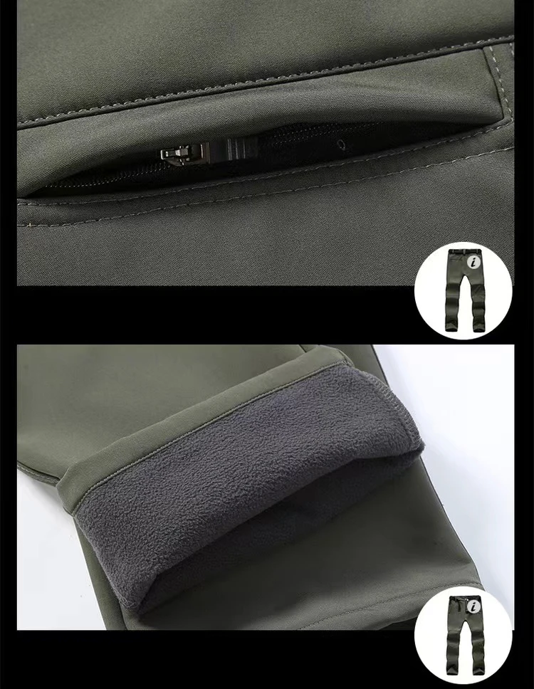 Männer Herbst Winter Herbst Jacken Klettern Trekking Fleece Angeln Taktische Softshell S-5XL Hosen Camping Wandern Skifahren Hosen – Detail 18