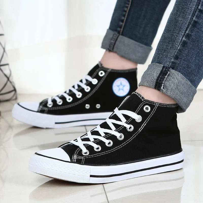 

Canva Women's High-Top Sneakers 2024 New Style Versatile Korean HarajukuWomen's Canva Shoes Trendy Rubber Leather Footwea