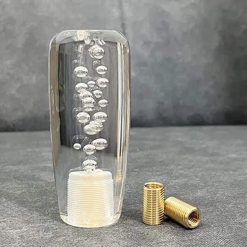 Imagen 2 del producto Perilla de palanca de cambios RGB Universal con luz/sin cristal de luz transmisión Manual palanca de cambios de burbujas 10cm/15cm/20cm/25cm/30cm