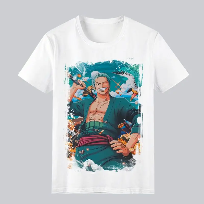 

One Piece T-shirt for Men, Short-sleeve Luffy Clothing, Nami Cartoon Merchandise, Summer 2026 Quick-dry Loose Printed