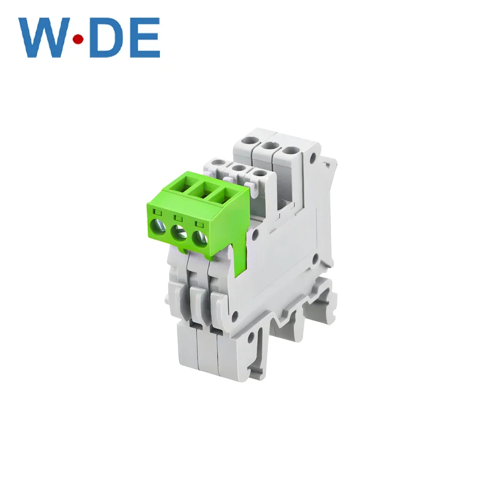 1Set Din Rail Terminal Block UK-2.5V/5.08 PCB Pin Terminal Block With PCB Universal Screw Connection Wire Conductor PCB Type