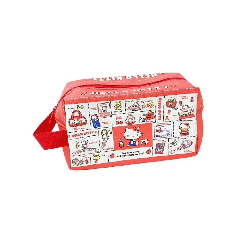 

Kawaii Sanrio Hello Kitty Kuromi Cinnamoroll Portable Makeup Bag Travel Bag Storage Box Anime Figure Christmas Gift Kids Toys