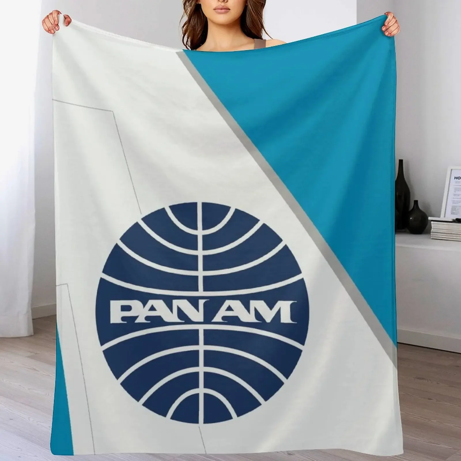 Pan Am | Pan American Airways | Tail Fin Throw Blanket heavy to sleep Picnic Weighted Beautifuls Blankets