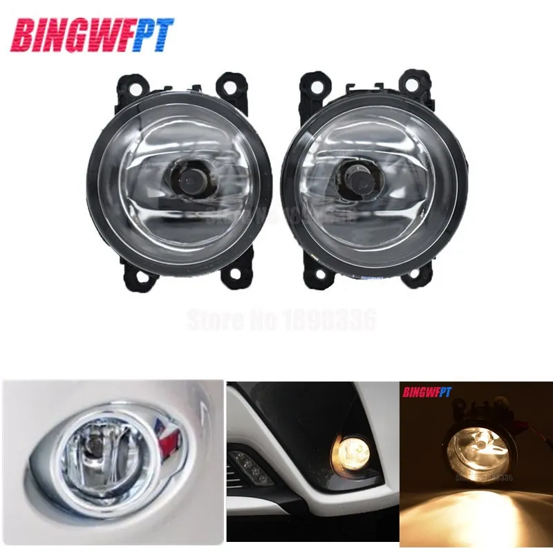 2x Car Styling Round Front Bumper LED Fog Lights Halogen Fog Lamps For Mitsubishi L200 Triton Strada Hunter 2006-2015