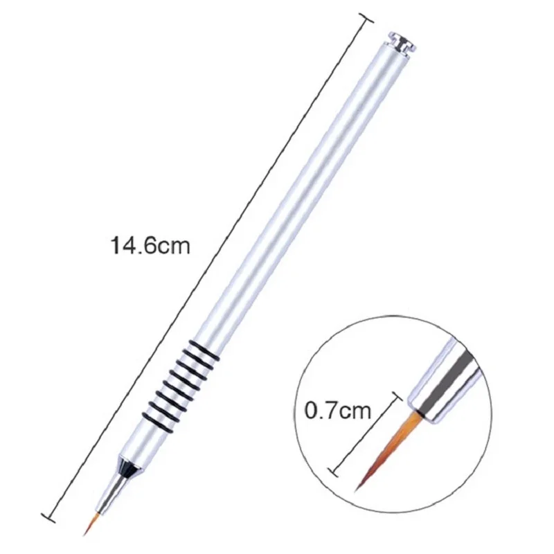 3D แปรงเล็บ Dotting ปากกาประติมากรรมแกะสลักปากกาซิลิโคนหัวแปรงสําหรับ Shaping Drawing Nail Art Dotting เครื่องมือ