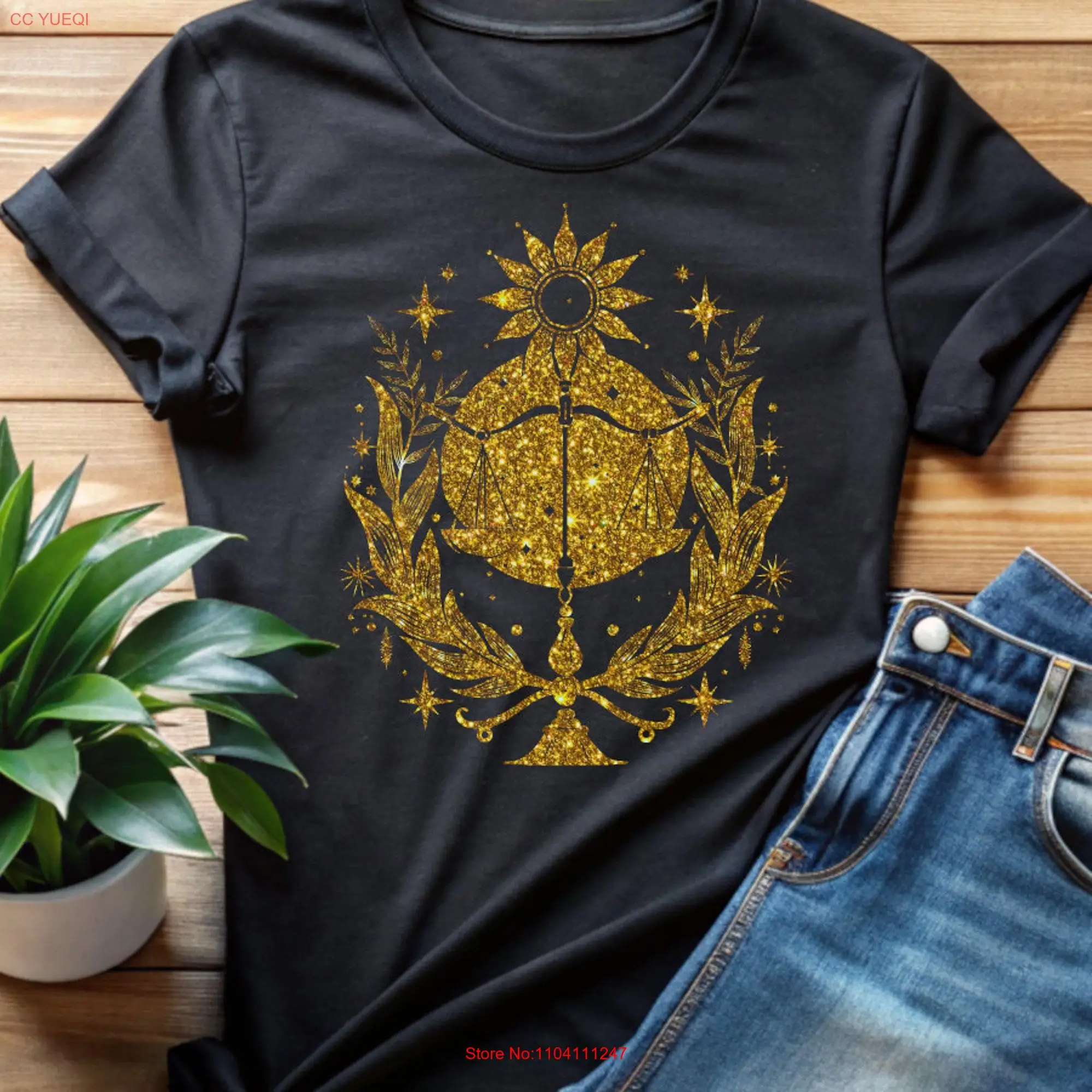 Libra Zodiac Sign T Shirt Astrology Symbol Horoscope Clothing long or short sleeves