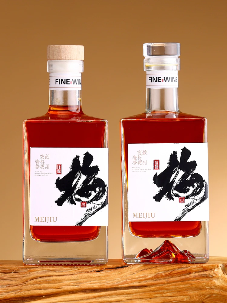 

Высококачественная стеклянная бутылка для вина, для фруктового вина и вина из сливы, в скандинавском стиле, для домашнего использования, квадратная герметичная банка для хранения