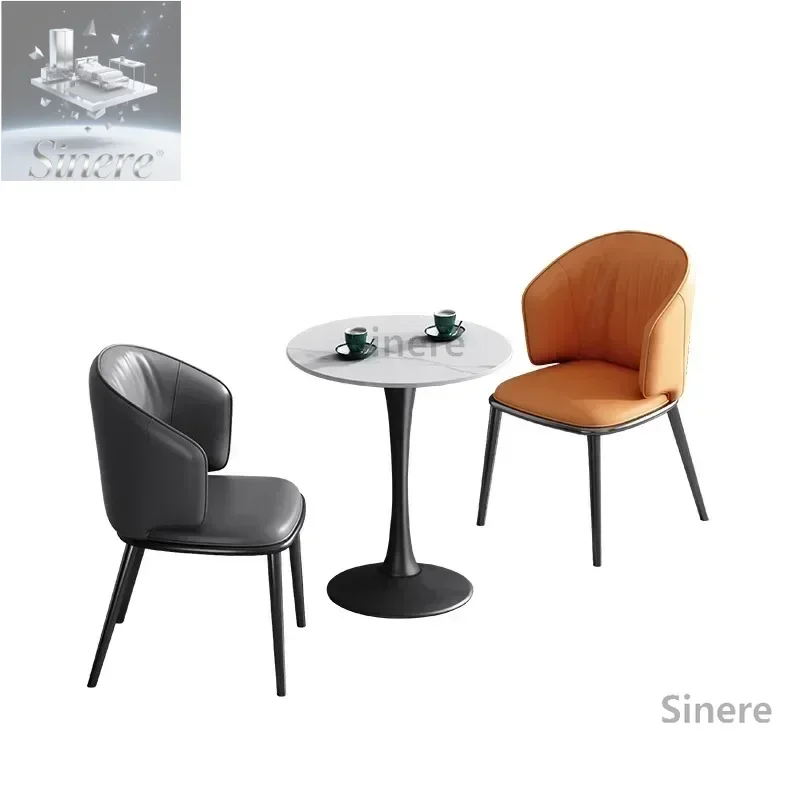 

Rock slab dining table milk tea shop small round table commercial light luxury hotel restaurant table and chair canteen coffee f