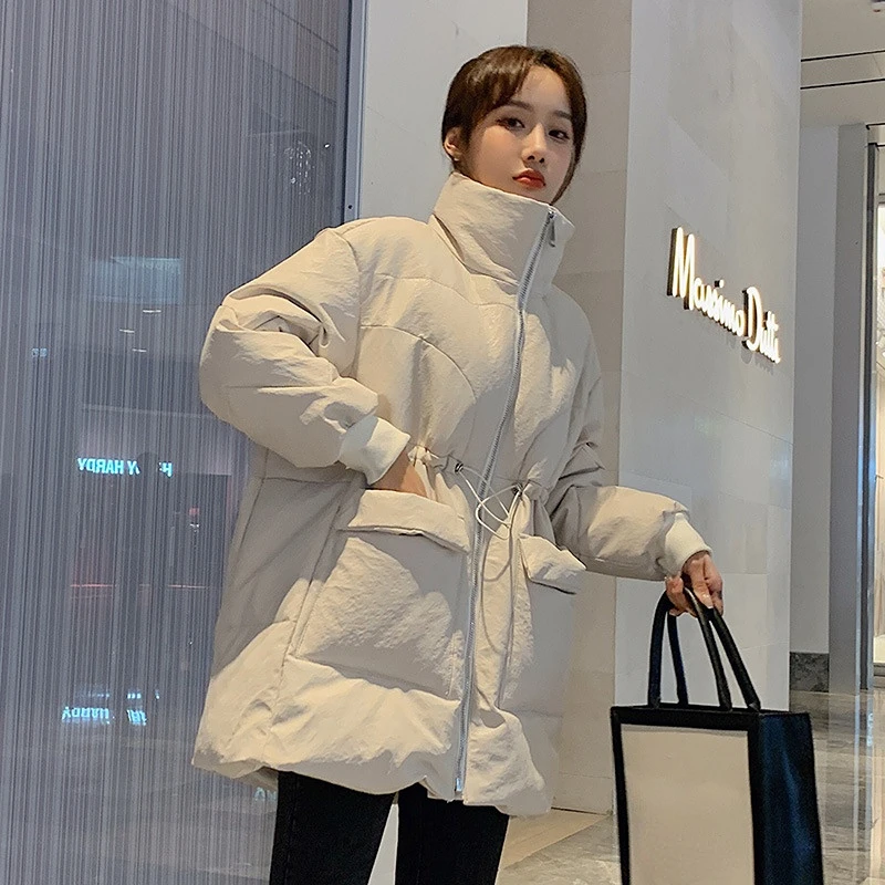 AYUNSUE Genuine Sheepskin Jacket Women Clothing Casual Down Coats Women Loose Thick Down Jackets Black Korean Coat Manteau Femme