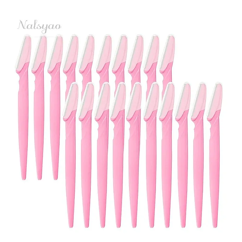 CNKESS 10PCS Eyebrow Trimmer Blade Shaver Portable Face Razor Eye Brow Epilation Hair Removal Cutters Safety Razor Makeup Tools