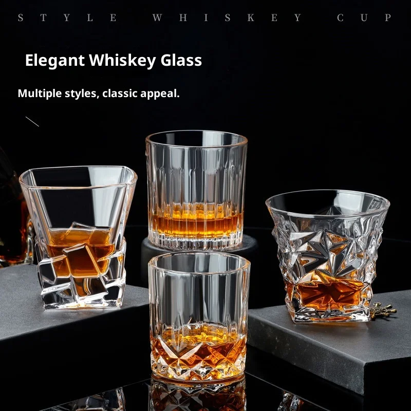 

European Style Crystal Glass Cup Whiskey Beer Cup Hard Liquor Drinkware Set Elegant Design for Fine Dining And Beverage Serving