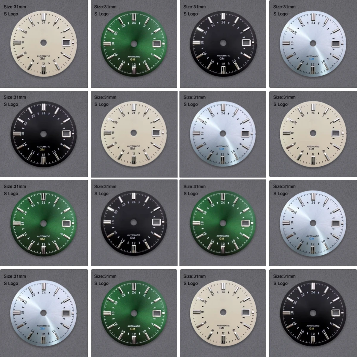 

Высококачественный 31 мм G S логотип GMT циферблат подходит для NH34 японский механизм Sunburst/матовый твердый циферблат с гвоздями аксессуары для модификации часов